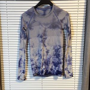 lululemon athletica Purple/Blue Tie-Dye Long Sleeve Top